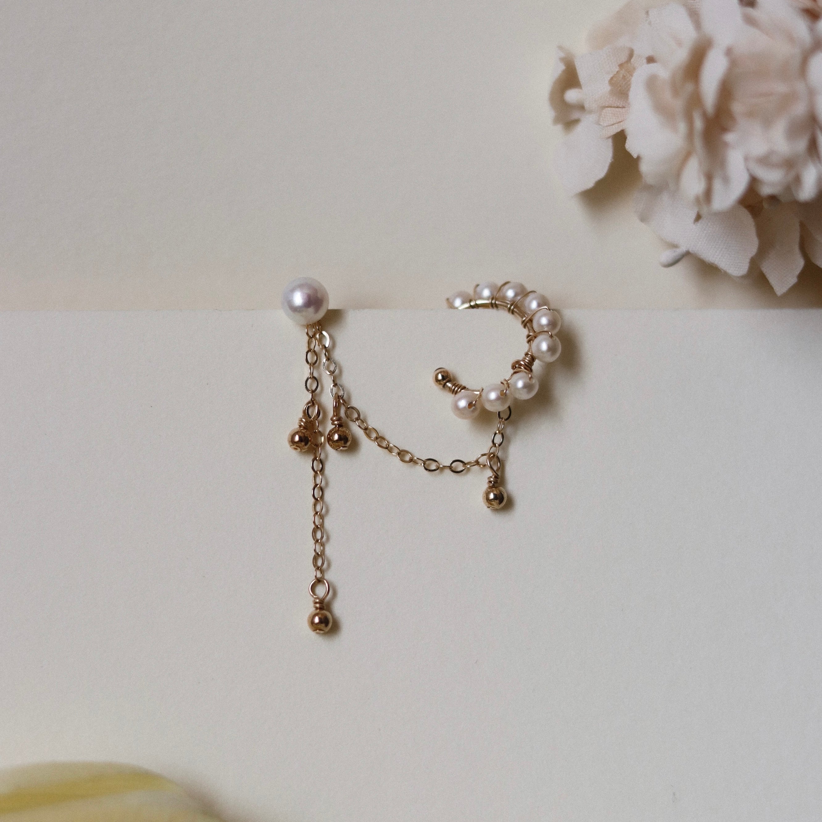 Pearl Tassel Ear Cuff